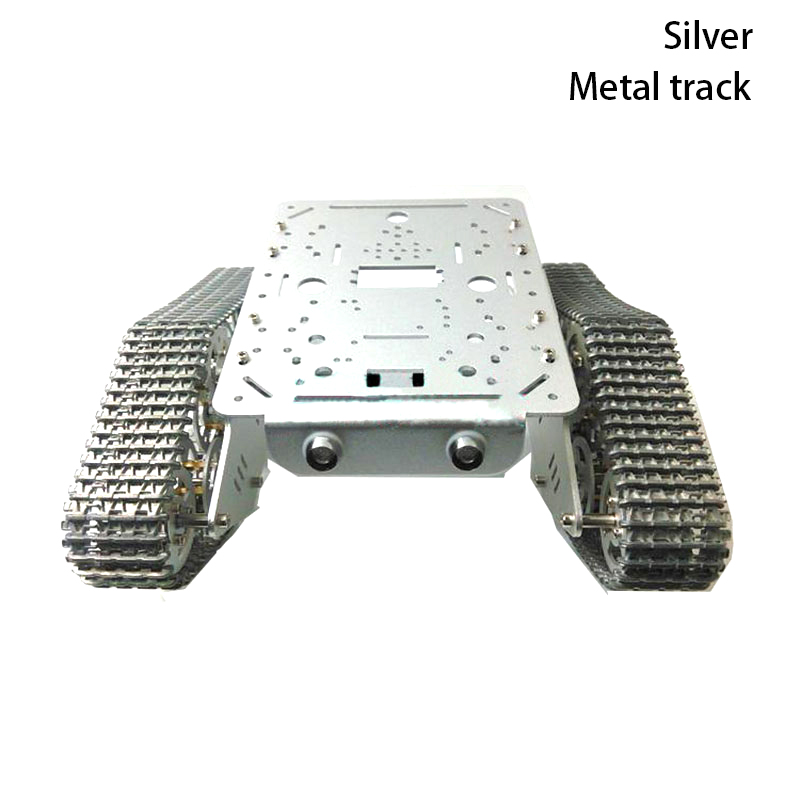 Tracked Robot Chassis - 플라스틱 또는 금속 트랙이 장착된 금속