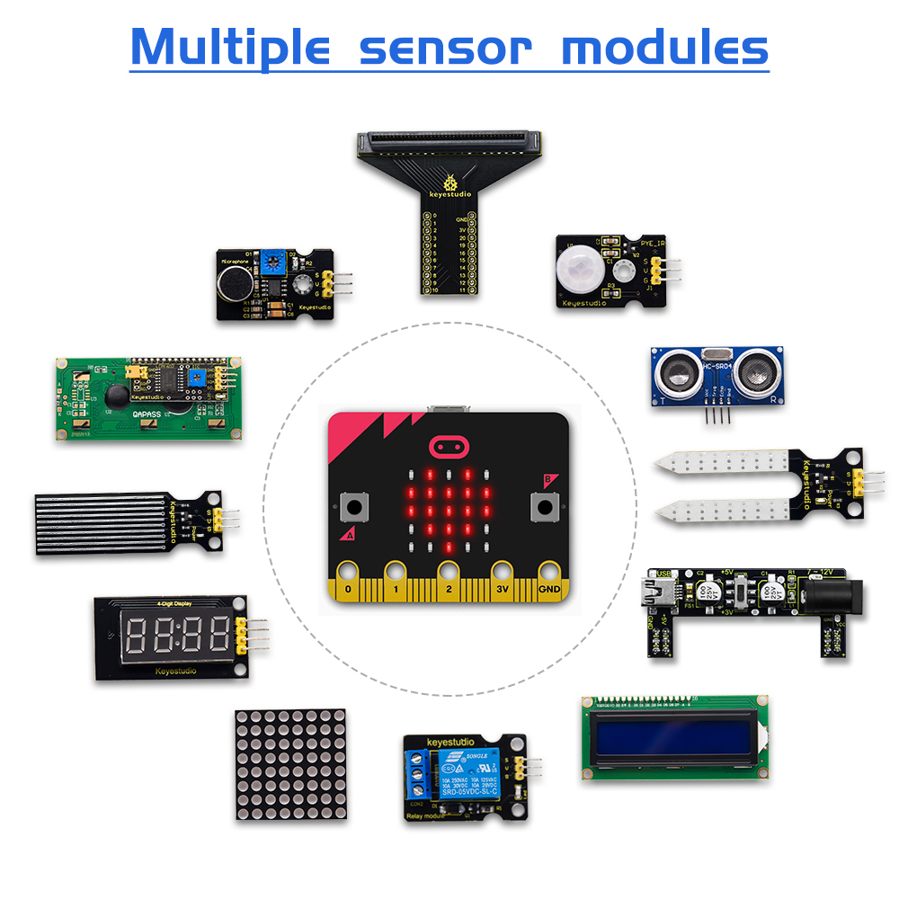 KEYESTUDIO 마이크로 비트 V2 기본 스타터 키 - Microbit Robot 리뷰 및 가격