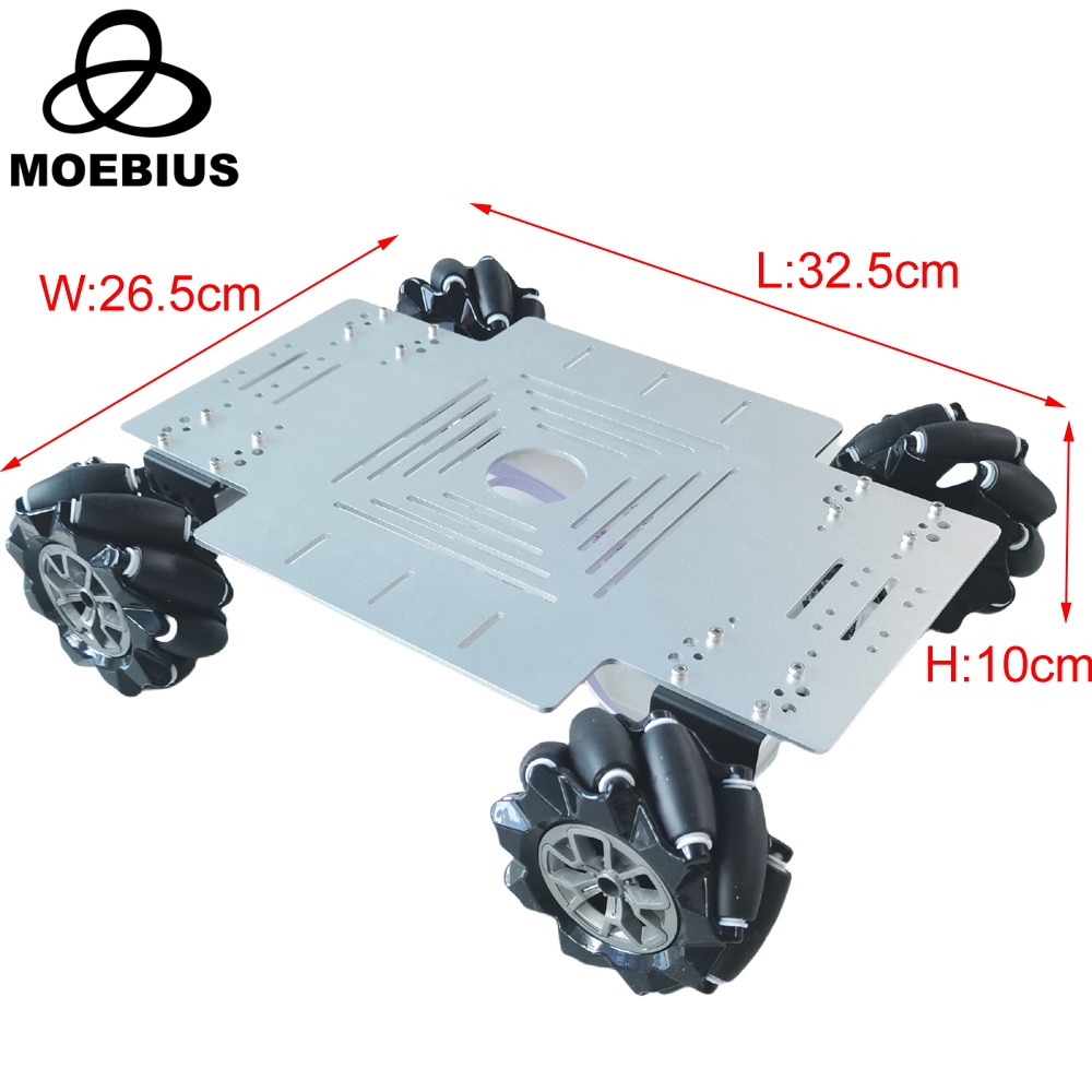 MOEBIUS 26kg 하중, 4륜 구동, 메카넘 휠  - Ros Robot 리뷰 및 가격