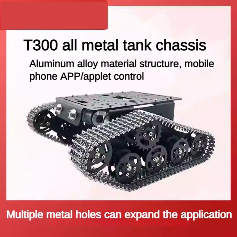 플라스틱 또는 금속 트랙이 장착된 금속 2륜 구동 탱크 - Tracked Robot Chassis 리뷰 및 가격