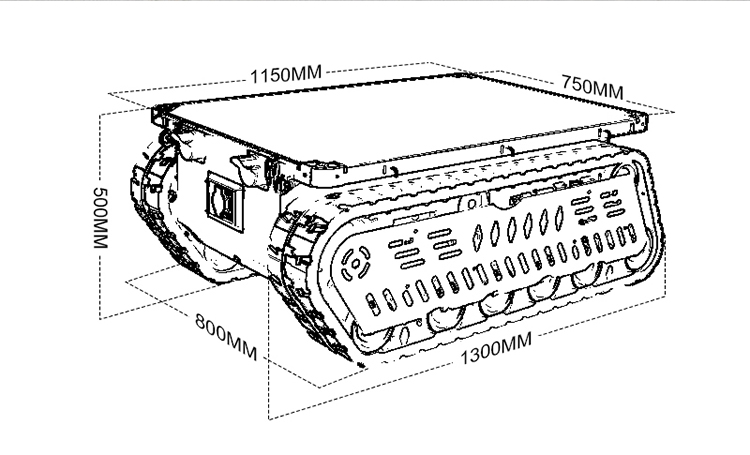 300~600kg 하중 RC 탱크 크롤러 로봇 섀시(계 - Tracked Robot Chassis 리뷰 및 가격