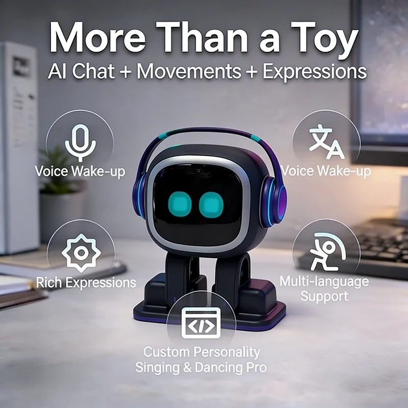 새로운 EMO AI 로봇 인터랙티브 데스크탑 친구, 충 - Ros Robot 리뷰 및 가격