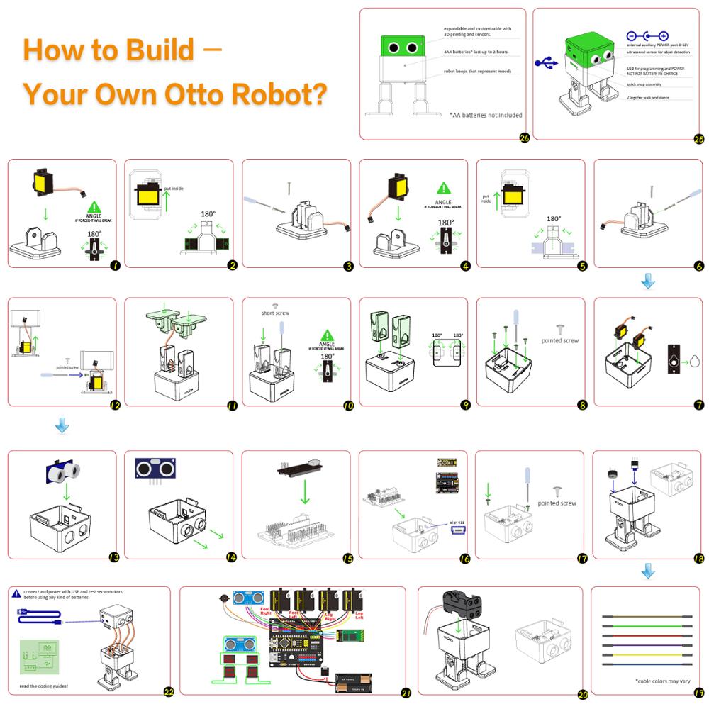 Arduino Nano OTTO 로봇 메이커용 Keye - Microbit Robot 리뷰 및 가격